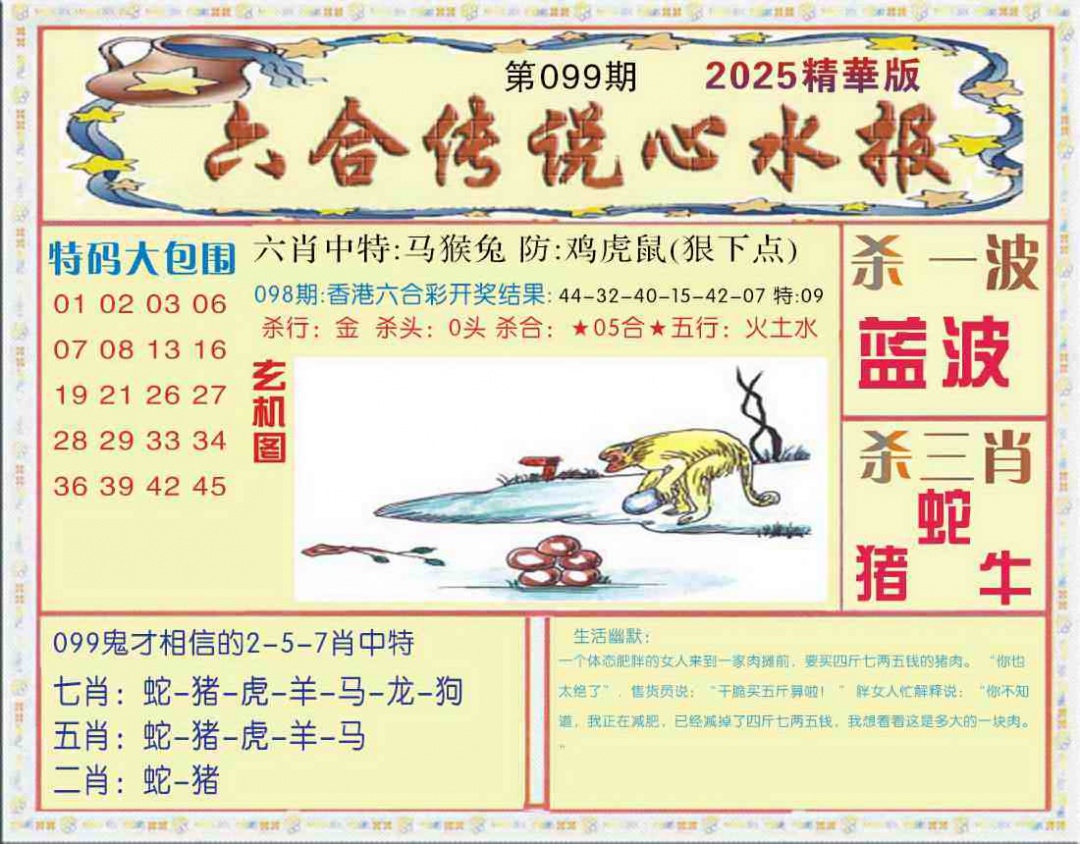 六合彩099期六合传说(心水版)