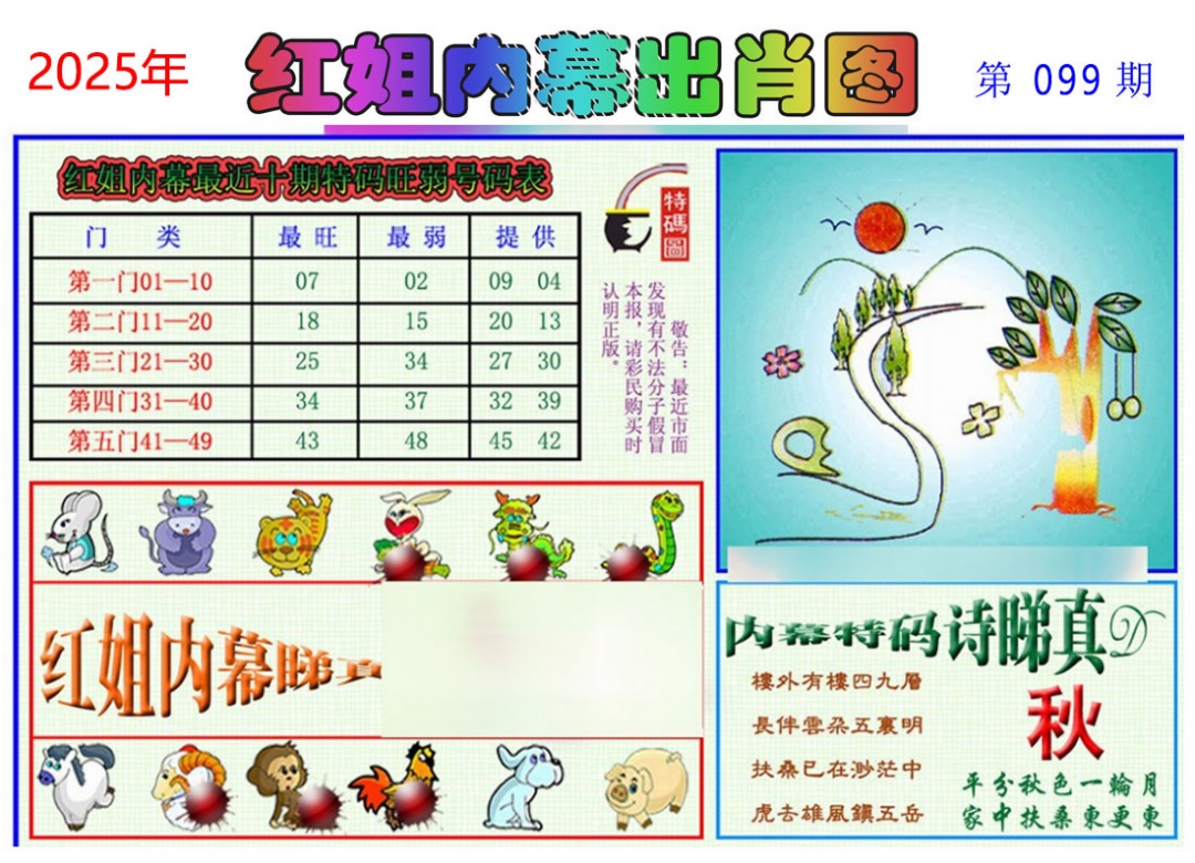六合彩099期红姐内幕出肖