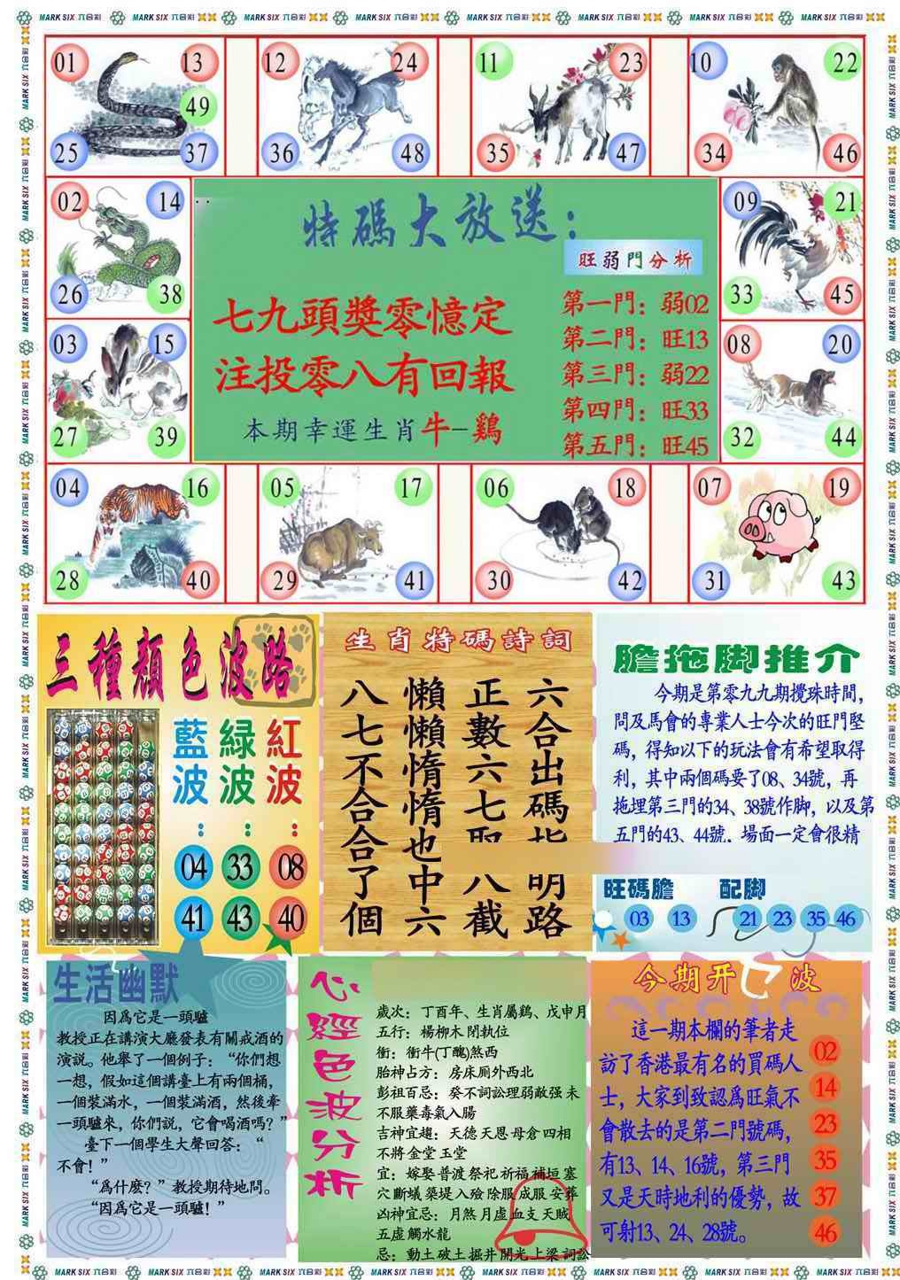 六合彩099期马经心经B(新图推荐)