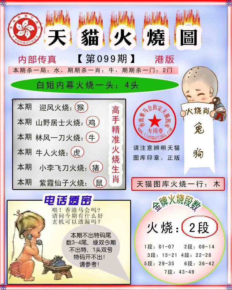 六合彩099期火烧图记录
