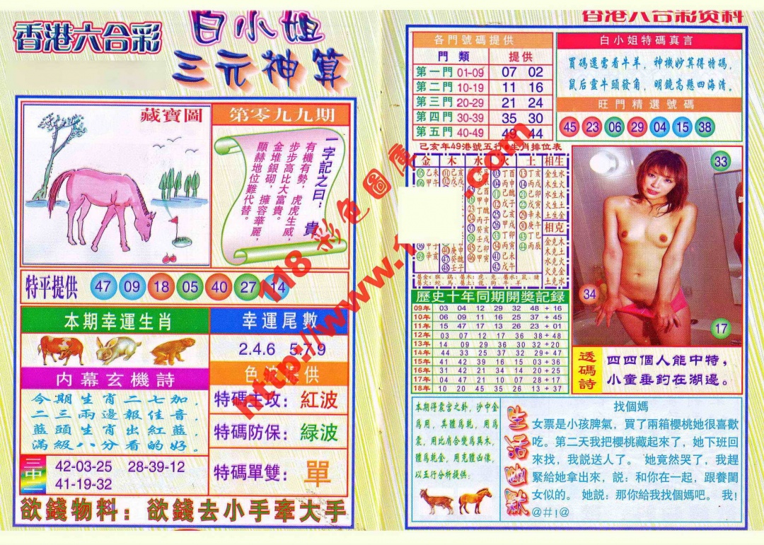 六合彩099期三元神算