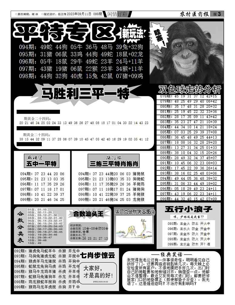 六合彩099期新粤彩(闲情好彩F)